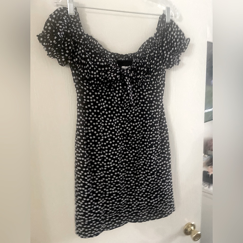 Princess Polly Black floral mini dress